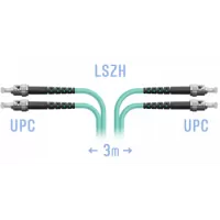 Патчкорд оптический STUPC MM (OM3) Duplex 9 метров LSZH 3мм