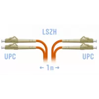 Патчкорд оптический LCUPC-SCUPC MM (OM2) Duplex 1 метр LSZH 3мм