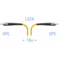 Патчкорд оптический FCUPC SM Simplex 10 метров LSZH 3мм