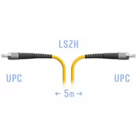 Патчкорд оптический FCUPC SM Simplex 5 метров LSZH 3 мм