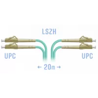 Патчкорд оптический LCUPC SM Duplex 20 метров LSZH 3мм