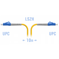 Патчкорд оптический LCUPC SM Simplex 10 метров PVC 2мм