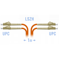 Патчкорд оптический LCUPC-SCUPC MM (OM2) Duplex 1 метр LSZH 3мм