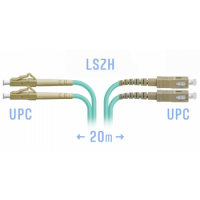 Патчкорд оптический LCUPC-SCUPC SM Duplex 20 метров LSZH 3мм