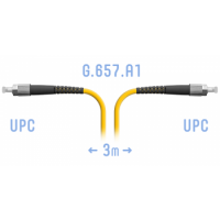 Патчкорд оптический FCUPC SM Simplex 3 метра LSZH 3 мм