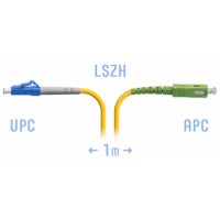 Патчкорд оптический LCAPC-SCAPC SM Simplex 1 метр LSZH 3мм