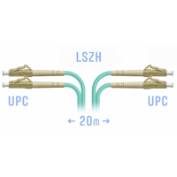 Патчкорд оптический LCUPC SM Duplex 20 метров LSZH 3мм