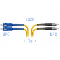Патчкорд оптический FCUPC-SCUPC MM (OM3) Duplex 1 метр LSZH 3мм