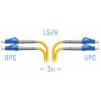 Патчкорд оптический LCUPC SM Duplex 35 метров LSZH 3мм